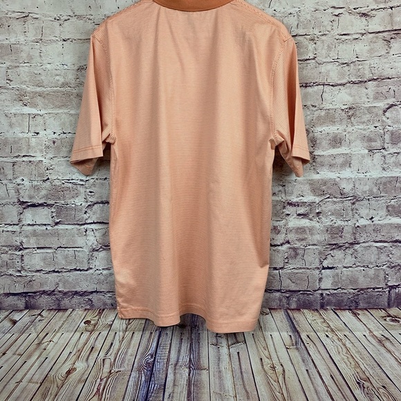 Kenneth Roberts Coral Striped Short Sleeve Polo - Picture 6 of 10